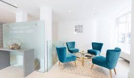 A seating area at the high-end serviced offices in Fitzrovia