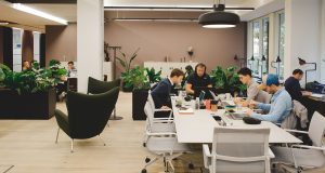 Co-working desk spaces at 2 Stephen Street in Fitzrovia