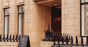 The steps to Summit House office building on Red Lion Square