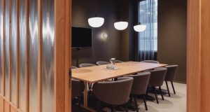 A 10-person meeting room that can be hired at Summit House in Holborn