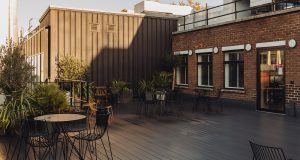 A beautiful terrace at Summit House in Red Lion Square in Holborn